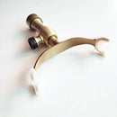Antique brass dual arm hand shower holder bracket bathroom wall mount by Decorbites