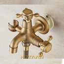 GobekUsa Antique Brass Handheld Bidet Sprayer Set - Self Cleaning Hand Sprayer for Bathroom