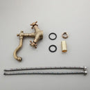 GobekUsa Antique Brass Kitchen Bathroom Faucet Swivel Mixer Tap Dual Handles Deck Mount