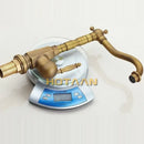 GobekUsa Antique Brass Kitchen Faucet 360° Swivel Basin Sink Mixer Tap YT-6025