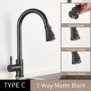 GobekUsa Antique Brass Kitchen Faucet Pull Out Single Handle Mixer Tap 360 Rotation