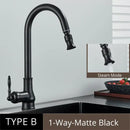 GobekUsa Antique Brass Kitchen Faucet Pull Out Single Handle Mixer Tap 360 Rotation