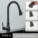 GobekUsa Antique Brass Kitchen Faucet Pull Out Single Handle Mixer Tap 360 Rotation