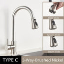 GobekUsa Antique Brass Kitchen Faucet Pull Out Single Handle Mixer Tap 360 Rotation