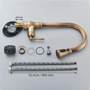 GobekUsa Antique Brass Kitchen Faucet Pull Out Single Handle Mixer Tap 360 Rotation