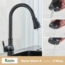 GobekUsa Antique Brass Kitchen Faucet Pull Out Spout Black Swivel Mixer Tap