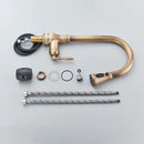 GobekUsa Antique Brass Kitchen Faucet with Pull Down Spout and Single Handle