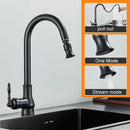 GobekUsa Antique Brass Kitchen Sink Faucet with Pull Down Swivel Spout