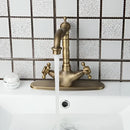 GobekUsa Antique Brass Kitchen Tap Mixer Faucet Double Handles Sink Torneiras Cozinha