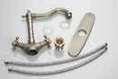 GobekUsa Antique Brass Kitchen Tap Mixer Faucet Double Handles Sink Torneiras Cozinha
