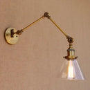 GobekUsa Antique Brass Loft Industrial Wall Lamp Swing Arm Sconce