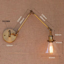 GobekUsa Antique Brass Loft Industrial Wall Lamp Swing Arm Sconce