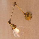 GobekUsa Antique Brass Loft Industrial Wall Lamp Swing Arm Sconce