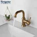 GobekUsa Antique Brass/Oil Rubbed Bronze Bathroom Faucet Deck Mount Single Handle Mixer Tap