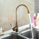 GobekUsa Antique Brass Porcelain Basin Mixer Hot Cold Tap - 360 Degree Swivel Kitchen Faucet
