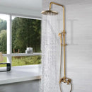 GobekUsa Antique Brass Rainfall Shower Faucet Set with 2 Functions