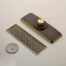 GobekUsa Antique Brass Rectangle Bathroom Floor Drain Strainer - Deodorization Linear Design