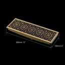 GobekUsa Antique Brass Rectangle Bathroom Floor Drain Strainer - Deodorization Linear Design