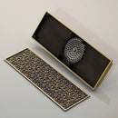 GobekUsa Antique Brass Rectangle Bathroom Floor Drain Strainer - Deodorization Linear Design