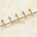 Antique brass robe hook rack – bathroom wall mount with 5 hooks by Decorbites