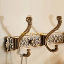 Antique brass robe hook ornate wall mount bathroom towel holder by Decorbites