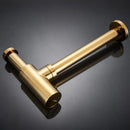 GobekUsa Antique Brass Round Siphon P-Trap Bathroom Vanity Basin Pop-Up Drain