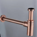 GobekUsa Antique Brass Round Siphon P-Trap Bathroom Vanity Basin Pop-Up Drain