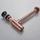 GobekUsa Antique Brass Round Siphon P-Trap Bathroom Vanity Basin Pop-Up Drain