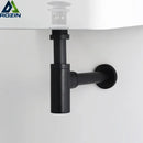 GobekUsa Antique Brass Round Siphon P-Trap Bathroom Vanity Basin Pop-Up Drain