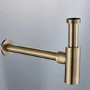 GobekUsa Antique Brass Round Siphon P-Trap Bathroom Vanity Basin Pop-Up Drain