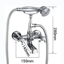 GobekUsa Antique Brass Shower Faucet Kit with Wall Mounted Hand Held Shower Head