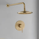 GobekUsa Antique Brass Shower Faucet Set with 10 Inch Round Head - Bathroom Wall Kit