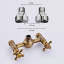 GobekUsa Antique Brass Shower Faucet Set with 8'' Rainfall Head & Swivel Spray