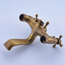 GobekUsa Antique Brass Shower Faucet Set with Handheld Shower- 8" Rainfall Head