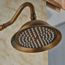 GobekUsa Antique Brass Shower Faucet Set with Handheld Shower- 8" Rainfall Head