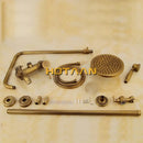 GobekUsa Antique Brass Shower Faucet Set with Rainfall Mixer Valve and Hand Shower