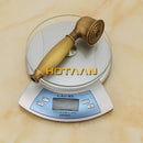 GobekUsa Antique Brass Shower Faucet Set with Rainfall Mixer Valve and Hand Shower