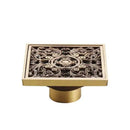 Antique brass shower floor drain bathroom waste strainer by Decorbites