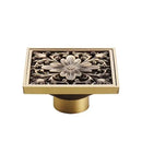 Antique brass shower floor drain bathroom waste strainer by Decorbites