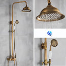 GobekUsa Antique Brass Shower Set with Handshower, Rainfall Tap Crane