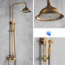 GobekUsa Antique Brass Shower Set with Handshower, Rainfall Tap Crane