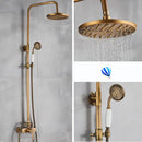 GobekUsa Antique Brass Shower Set with Handshower, Rainfall Tap Crane