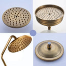 GobekUsa Antique Brass Shower Set with Handshower, Rainfall Tap Crane