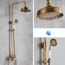 GobekUsa Antique Brass Shower Set with Handshower, Rainfall Tap Crane