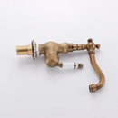GobekUsa Antique Brass Single Handle Basin Faucet Swivel Spout Mixer Water Tap