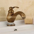GobekUsa Antique Brass Single Handle Deck Mount Bathroom Sink Faucet.