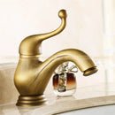 GobekUsa Antique Brass Single Handle Deck Mount Bathroom Sink Faucet.