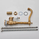 GobekUsa Antique Brass Single Handle Kitchen Sink Faucet Hot & Cold Water Mixer