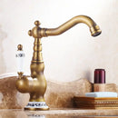 GobekUsa Antique Brass Single Handle Kitchen Sink Faucet Hot & Cold Water Mixer