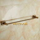 Antique brass engraved single towel bar bathroom rack by Decorbites
